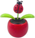 Red Solar Dancing Flower Car Dashboard Decorations - Funny Solar Powered Dancing Flower Pot Car Ornaments Flower Swinging Decoration for Car Decor...