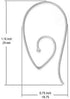Boma Jewelry Sterling Silver Teardrop Pointed Spiral Pull Through Wire Hoop Earrings...