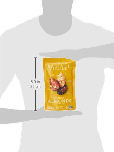 Sahale Snacks Honey Almonds Glazed Mix, 4 oz., Pack of 1 – Nut Snacks in a Resealable Pouch, No Artificial Flavors, Preservatives or Colors, Glute...