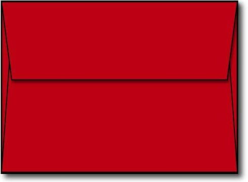 Red A6 (4 3/4" x 6 1/2") Envelopes - 50 Envelopes - Desktop Publishing Supplies™ Brand Envelopes...