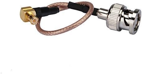 DHT Electronics RF coaxial Coax Cable Assembly BNC Male to MCX Male Right Angle 36 inch...