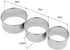 A Set of 3pcs Stainless Steel Dumplings Skin Cutter Packing Tool (8cm,7cm,6cm) Biscuit Plain Edge Round Maker Chinese Dumpling Cutter Pie Press Mo...