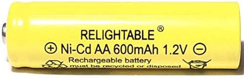 AA NiCd 600mAh 1.2V Rechargeable Batteries for Solar Garden Lights (Pack of 20)...