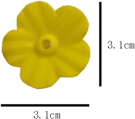 16 Pieces Hummingbird Feeder Bird Feeder Hummingbird Feeders Replacement Flowers Bird Feeder Replacement Parts for Hummingbird Feeder, Yellow...