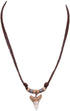 BlueRica Shark Tooth on Adjustable Brown Cord Necklace (3L)...