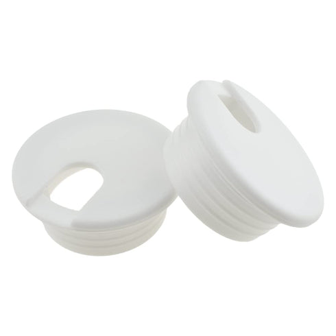 HAHIYO 2Pcs 1.5Inch/38mm White ABS Plastic U-Shaped Desk Grommet Wire Grommet Cable Management Cord Hole Cover Desk Wire Hole Insert Wire Organize...
