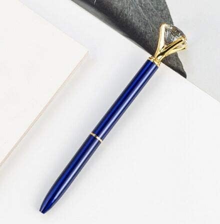 Big Diamond Crystal Pen Gem Ballpoint pens ring wedding Metal BallPen Kawaii Magical Pen Fashion School Office Supplies 1.0mm School Pen...