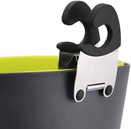 Pot Clip/Stainless steel pot holder,for Spoon Rest Silicone and Stainless Steel Anti-Scald Grip Easy Pot Fixed Clamp Kitchen Accessories Tools (bl...