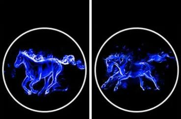 Animated Dynamic 3D Welcome Light Car Courtesy Door Led Projector Lamp Car (Galloping Horse - Blue)......