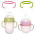 Bottle Handles Grips Compatible for Comotomo Feeding Baby Bottles (Set of 4, 2 Pink + 2 Green)...