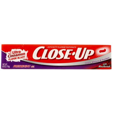 Close-Up Close-Up Cinnamon Red Gel Anticavity Fluoride Toothpaste, 6 oz (Pack of 2)...