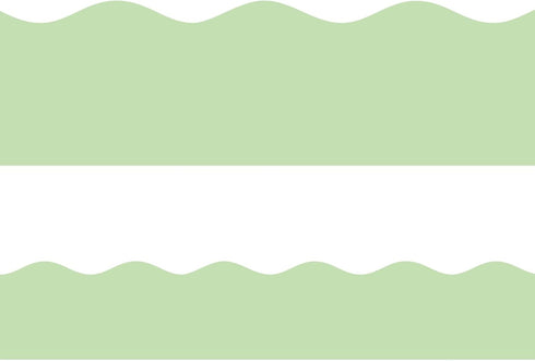 Fancy Land Mint Green Bulletin Board Border Scalloped Border Trim for Classroom 52ft One Roll...