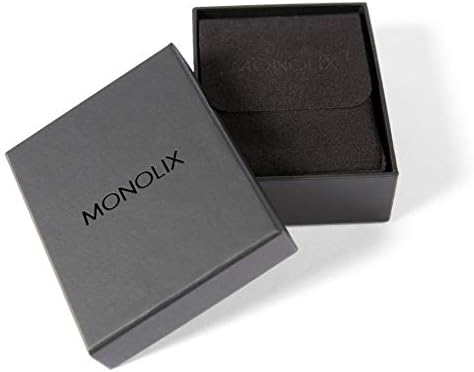 MONOLIX Slim Engagement Ring Box, Thin Unique Sliding Lid, Elegant Discreet Secret Surprise Marriage Wedding Proposal Case (Black, mini)...