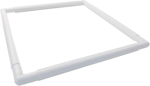 17 X 17" Plastic Cross Stitch Frame Square Embroidery Hoop White DIY Sewing Tools Sewing Hoop Handhold Craft Clip Embroidery Snap Frame Hoop for C...