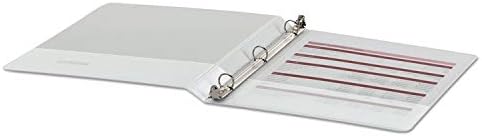 Universal Round Ring Economy Vinyl View Binder, 1/2-Inch Capacity, White (UNV20952PP)...