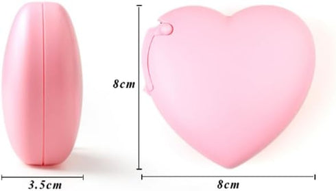 Tape Dispenser Mini Tape Cutter Heart Tape Cutter Box Case Dispenser, Tapes Included for Arts, Home, School and Office Use Pack of 2...