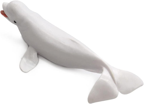 Solid Sea Animals Educational Toys,Simulation Ocean Shark Sea Creature Toy for Toddlers Kids (Middle Beluga)...