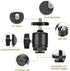 UTEBIT 2 Pack Mini Ball Head with 1/4" Hot Shoe Mount Adapter Max Load 5.5lb 360° Swivel Tripod Ball Head for DSLR Camera Camcorder, Light Bracket...