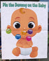 Funny Baby Shower Game - Pin The Pacifier - Includes 24 Stickers, Large Poster and Luxury Blindfold...