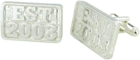 Establised Year 2003 EST Anniversary Cufflinks...