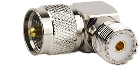 DHT Electronics RF coaxial coax adapter UHF male PL259 to female so239 right angle...