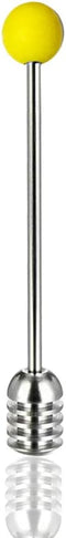 Stainless Steel Honey Dipper Stick 6.3 Inch Honey Wand Server for Honey Pot Dispense Drizzle Honey, Wedding Party Favors, Baby Shower (Yellow)...