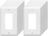 Decorator Wall Plates 1-Gang Switch Outlet Electrical Cover Pate Unbreakable Thermoplastic Faceplate for Light Receptacle Outlet Switch, White (20...