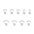 9pcs DIY Handmade Leather Tool Shallow Round Punching Belt Tail Cut Punch Half Round Cut 1/2 Half Round Shallow Half Round Punch C-shaped Punch Ho...