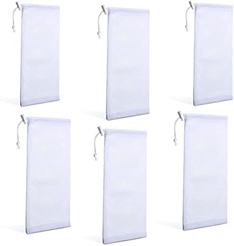 Shihanee 6 Pieces Wild Bird Finch Sock Feeder Bird Seed Sock Bird Feeder Net Thistle Seed Socks Bird Food Finch Sock for Wildlife(White)...