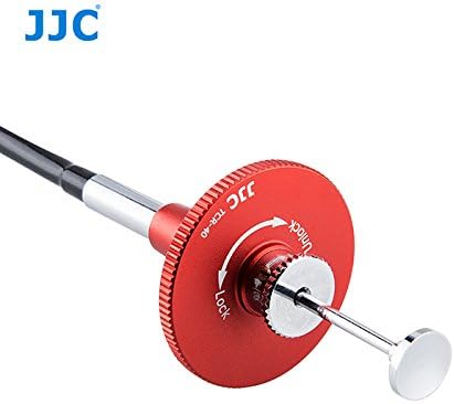 JJC 40cm Red Mechanical Cable Shutter Threaded Release, Bulb-Lock Design for Long Exposure, fits Fuji XT1 XT2 XT3 XT4 X100T Leica M6 M7 M8 Sony RX...