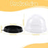 Hewnda 50 Pack 2 Inch Clear plastic mini cake box muffins box cookies cookies muffins dome box wedding birthday gift box(Black)...