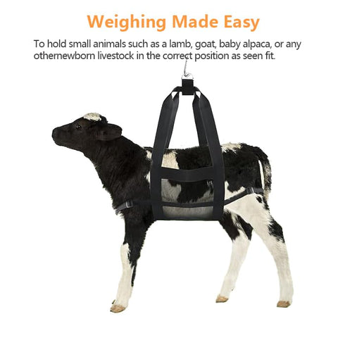 Calf Weighing Sling Goat Sling, Hanging Livestock Scale, Small Animal Sling Carrier, Calf Scale Hanging Weight with Adjustable Straps for Weighing...
