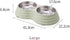Angeer Dog Bowl Pet Bowl Anti Overturning and Anti Slip Double Bowl Dog Bowl Dog Plate Cat Bowl Stainless Steel Easy to Clean Drinking Water Bowl ...
