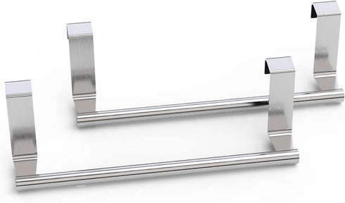 Towel Rack for Cabinet, Strong Steel Kitchen Over Cabinet Towel Bar Holder, 9" Wide - 2 Pack...