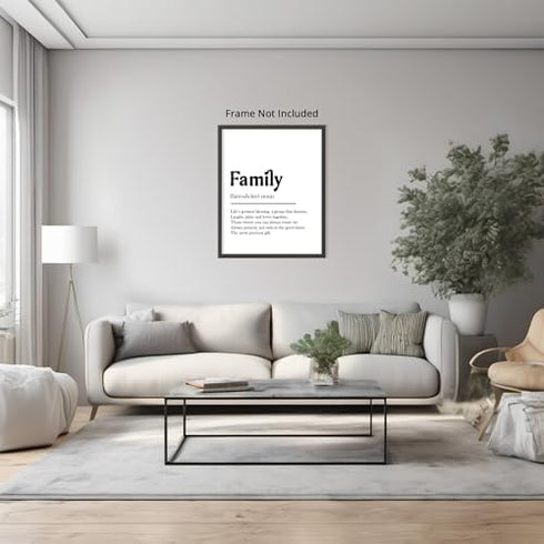 Posterizer 1 pcs-family definition wall poster-Artistic Word Art-Typography Art-Gift for Men Women Entrepreneur Teens - Gift for Moms-Living Room ...