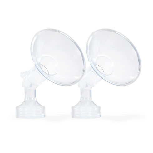 Ameda MYA Breast Pump Replacement Flanges 24mm, Comfort Fit Angled Flange, 2 Count (1 Pair) | Discontinued | NOT Compatible with The MYA Joy or MY...