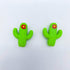 2 Pcs Green Cactus Knitting Needle Stoppers, Silicone Needle Point Protectors Small Knitting Tip Protectors Needle End Caps for Knitting Accessori...