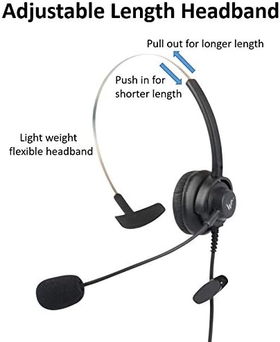 Headset Headphone Hands-Free + Microphone Compatible for Only Avaya 9608 9608g 9620l A1608-i J139 J169 J179 IP VIOP Home Office Work Desktop Telep...