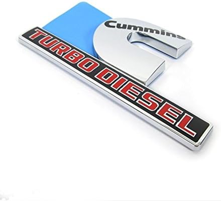 Yoaoo 2Pack OEM Chrome Cummins Turbo Emblem Badges Compatible with 2500 3500 Emblem Glossy 6.2" by 3.4" inches...
