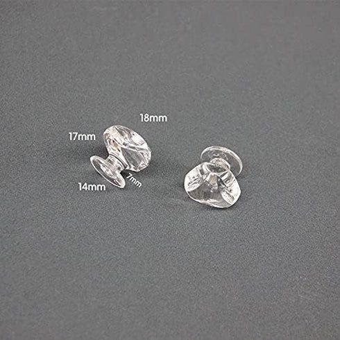 10PCS Clear Acrylic Plastic Knob, Plexiglass Knob,Small Triangular Acrylic Cabinet Handle...