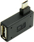 chenyang Micro USB OTG Power Adapter 2 in 1 Micro USB Male to USB 2.0 Female 90 Degree Right Angled Connector Adapter...