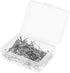 SUS304 Real Stainless Steel Wig T-Pins for Knit & Lace Wet Blocking Modelling and Crafts, 1-3/4 inch 100 Pieces with PVC Box...