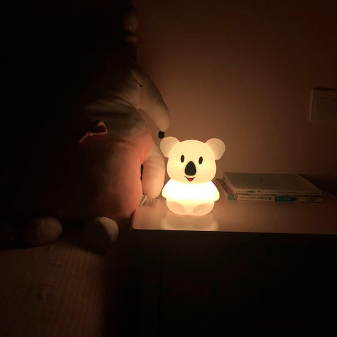 Koala Night Light for Kids Silicone Bedside Bedroom Lighting, Baby Nursery Light Sleeping NightLights, Color Changing Lamps - Eye Caring, Adjustab...