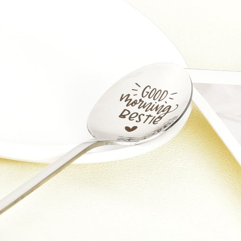 Best friend Bestie Gifts for Women Girls Good Morning Bestie Spoon for BFF Coffee Tea Lover Spoons for Bestie Best Friends Christmas Birthday Grad...