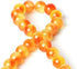 100Pcs Natural Stone Beads 6mm Orange Jasper Round Loose Gemstone Energy Healing Beads Hole Size 1mm DIY Smooth Beads for Bracelet Necklace Earrin...