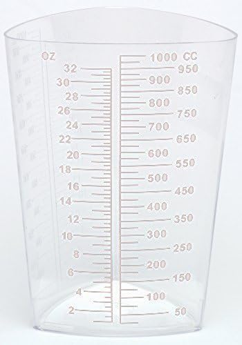 OakRidge Products 1000ml Triangular Graduated Container, Translucent, PP (10 Count)...