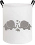ESSME Baby Laundry Basket,Elephant Hamper?Baby Hamper For Nursery for Kids, Elephant Nursery Decor,Gift Baskets,Home Organizer (Love Elephant)...