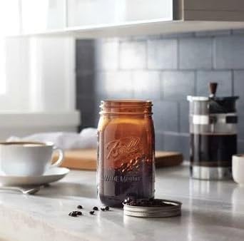 Ball Wide Mouth Canning Jars, Quart, Amber, 4 Count,1440069046...