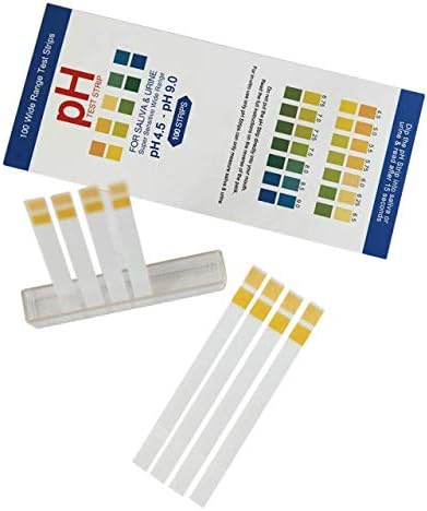pH Test Strips 100ct -Saliva and Urinalysis Reagent Test Strips for Monitor Body Acidity and Alkalinity .Track and Balance Your Body pH & A Health...