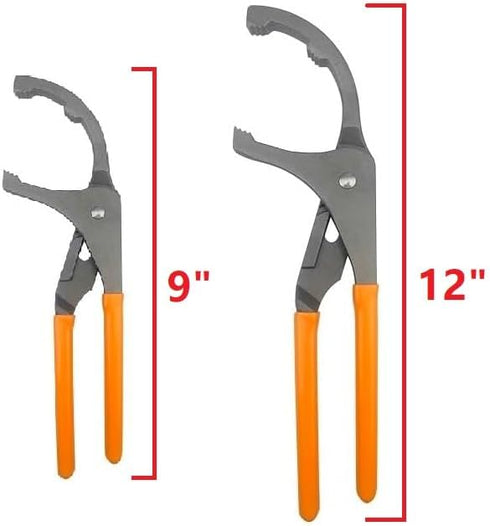 9" Small Oil Filter Pliers, Adjustable Oil Filter Wrench, Multifunction Oil Filter Removal Tool, Ideal for Engine Filters, Conduit & Fittings...